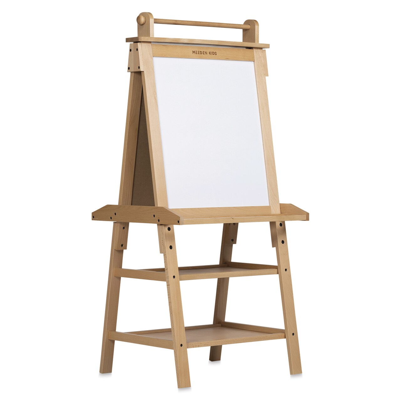 Meeden Kids Double-Sided Art Easel Set - Natural Pine Wood, Set of 77